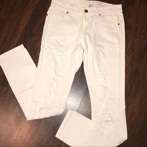 Distressed skinnies